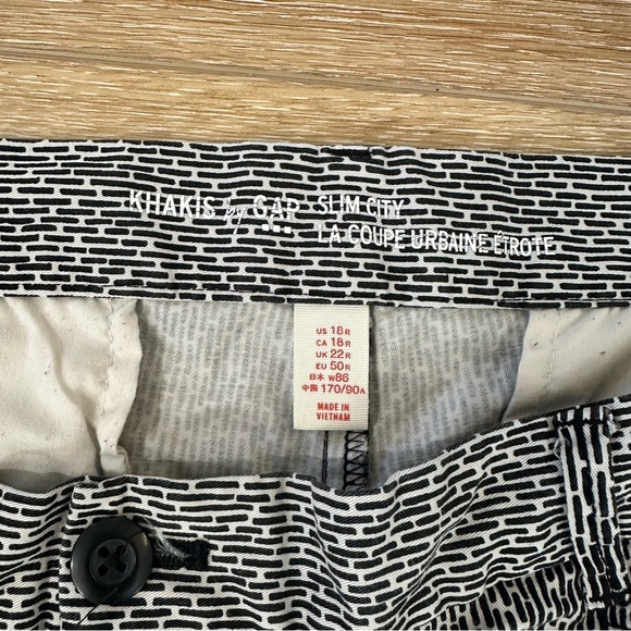 Khakis by Gap Slim City Women’s Black & White Detail Dress Pants Size 18R GUC - Picture 4 of 7